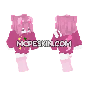 Strawberry Sweetheart Outfit Minecraft Bedrock skin