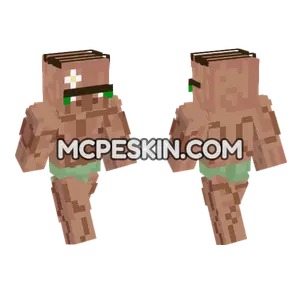 Strong Noob Villager Minecraft Bedrock skin