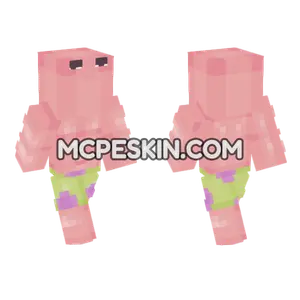 Strong Stupid Patrick Minecraft Bedrock skin