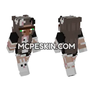 Stupid Noob Villager Girl Minecraft Bedrock skin