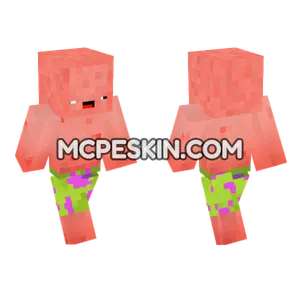 Stupid Patrick Star Minecraft Bedrock skin