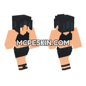 Summer Anime Girl Minecraft Bedrock skin