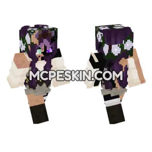 Summer Purple Skin Minecraft Bedrock skin