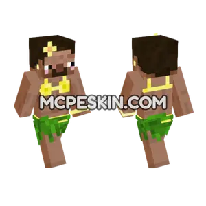 Summer Steve Girl Minecraft Bedrock skin