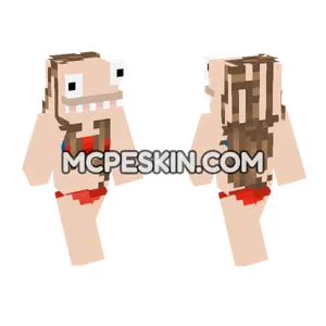 Summer Stupid Girl Minecraft Bedrock skin