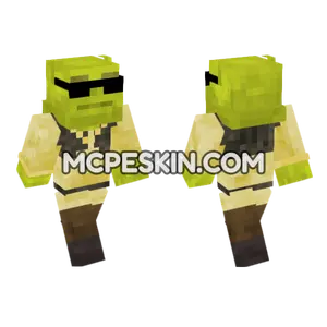 Sunglasses Shrek Minecraft Bedrock skin