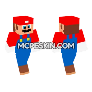 Super Mario Bros Mario Minecraft Bedrock skin