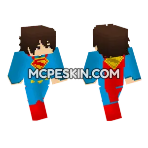 Superman Costume Minecraft Bedrock skin