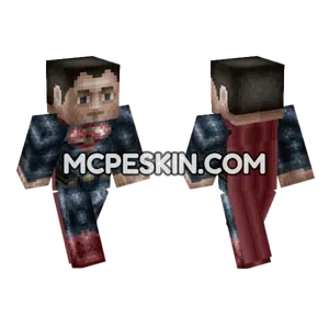 Superman Man Of Steel Minecraft Bedrock skin