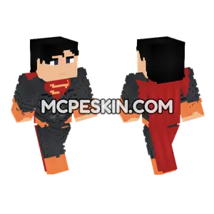 Superman Suit Minecraft Bedrock skin