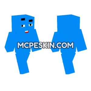 Surprised Blue Blob Minecraft Bedrock skin
