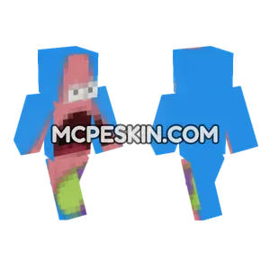 Surprised Patrick Star Minecraft Bedrock skin