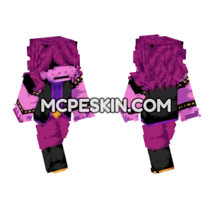 Susie Dark World With Bangs Deltarune Minecraft Bedrock skin