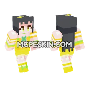 Suzuha Aoi Yellow Outfit Minecraft Bedrock skin