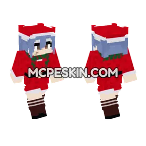 Takamiya Mana Santa New Year Minecraft Bedrock skin