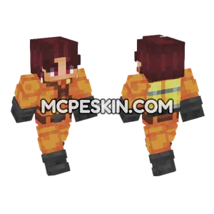 Tanjiro Kamado Minecraft Bedrock skin