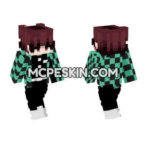 Tanjiro Kamado Skin Minecraft Bedrock skin