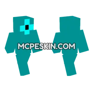 Teal Blob Monster Minecraft Bedrock skin