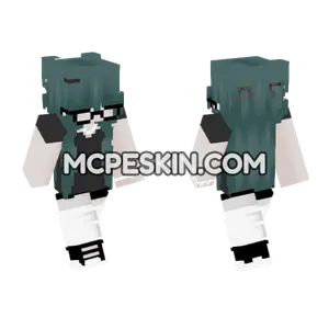 Teal Hair Girl Minecraft Bedrock skin