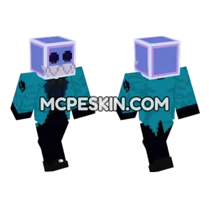 Teal Tuxedo Minecraft Bedrock skin