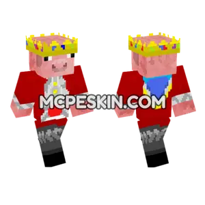 Technoblade Crown Skin Minecraft Bedrock skin