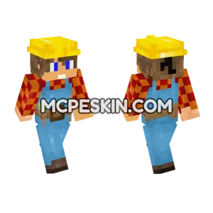 Themark Construction Worker Minecraft Bedrock skin