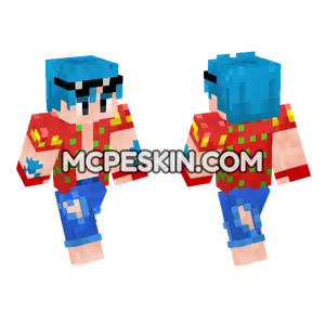 Timbavk Blue Hair Minecraft Bedrock skin
