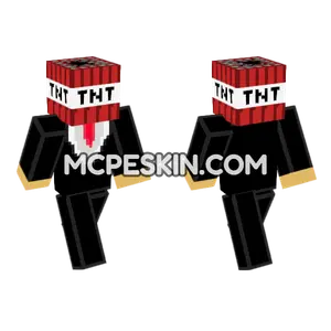 TNT Explosive Hat Minecraft Bedrock skin