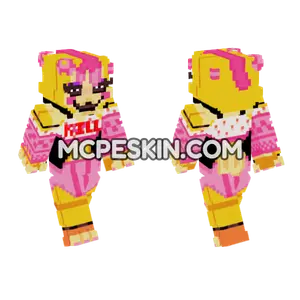 Toy Chica FNAF 2 Movie Edit Minecraft Bedrock skin