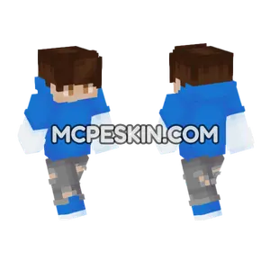 Truoriginal Blue Outfit Minecraft Bedrock skin