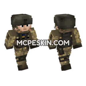 Ukrainian Army Soldier V3 Minecraft Bedrock skin
