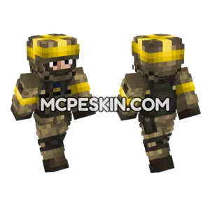Ukrainian Army Soldier V4 Minecraft Bedrock skin