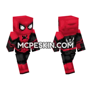 Upgraded Suit Spider-Man Minecraft Bedrock skin