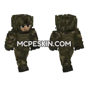 US Army Soldier Woodland Minecraft Bedrock skin