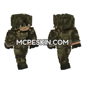 US Army Soldier Woodland Minecraft Bedrock skin