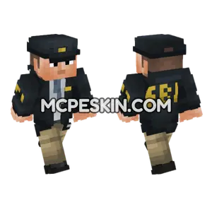 US Federal Bureau Investigations V2 Minecraft Bedrock skin
