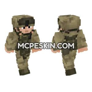 USMC DCU Camo Soldier Minecraft Bedrock skin