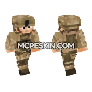 USMC Desert Marpat Soldier Minecraft Bedrock skin