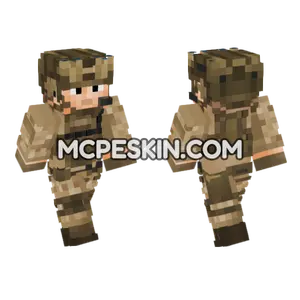 USMC Desert Soldier Minecraft Bedrock skin