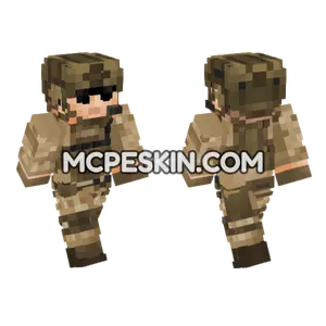USMC Desert Soldier Minecraft Bedrock skin