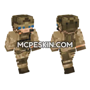USMC Desert Soldier Minecraft Bedrock skin