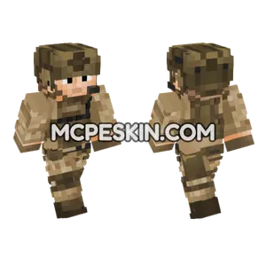 USMC Desert Soldier Minecraft Bedrock skin