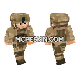 USMC Desert Soldier Minecraft Bedrock skin