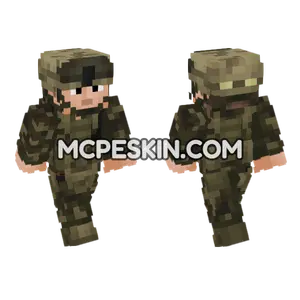 USMC Iraq War Woodland Soldier Minecraft Bedrock skin