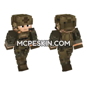 USMC Woodland Soldier Minecraft Bedrock skin
