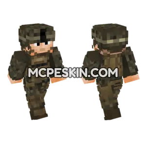 USMC Woodland Soldier Minecraft Bedrock skin