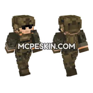 USMC Woodland Soldier Minecraft Bedrock skin