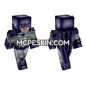 Vibrant Batman Arkham Asylum Minecraft Bedrock skin