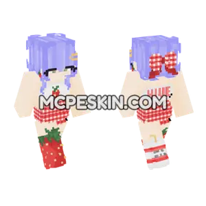 Violet Strawberry Hive Skin Minecraft Bedrock skin