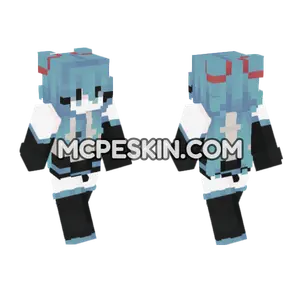 Virtual Idol Minecraft Bedrock skin